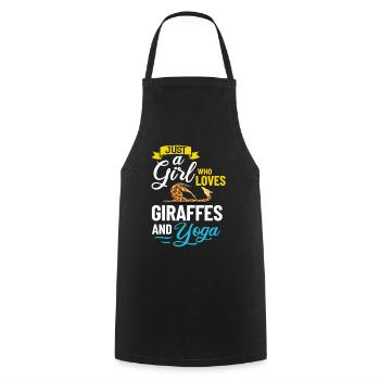 Giraffe Yoga Anfänger Workout Posen Zitate - Kochschürze - Schwarz - Vorne - AI Model Male 185 dark (185cm)
