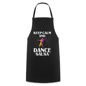 Salsa Dance Music Course Beginner Workout Dancer - Cooking Apron - black - Front - AI Model Male 185 dark (185cm)
