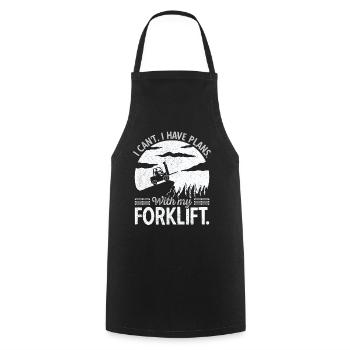 Forklift driver Forklift forklift driver Warehouseman - Cooking Apron - black - Front - AI Model Male 185 dark (185cm)