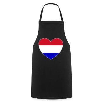 Holland Flagge Herz - Kochschürze - Schwarz - Vorne - AI Model Male 185 dark (185cm)