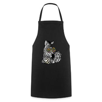 Hippie Tshirt Peace Movement Woodstock Boho Groove - Cooking Apron - black - Front - AI Model Male 185 dark (185cm)