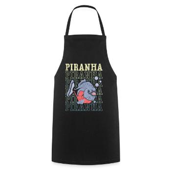 Piranha Collector Aquarist Aquaristics Fish Keeping - Cooking Apron - black - Front - AI Model Male 185 dark (185cm)