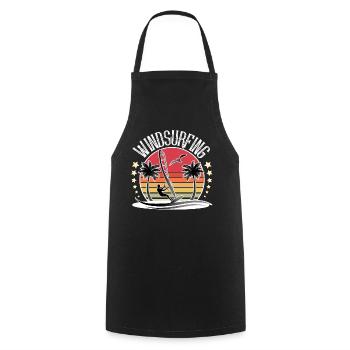Windsurfing Windsurfer Windsurf - Cooking Apron - black - Front - AI Model Male 185 dark (185cm)