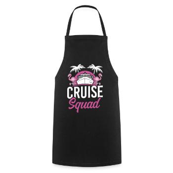 Cruise Ship Vacation Girl Friends - Cooking Apron - black - Front - AI Model Male 185 dark (185cm)