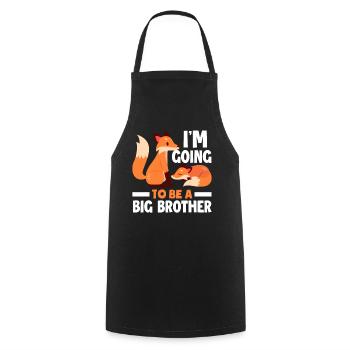 Fuchs Brother Siblings Offspring Gift - Cooking Apron - black - Front - AI Model Male 185 dark (185cm)