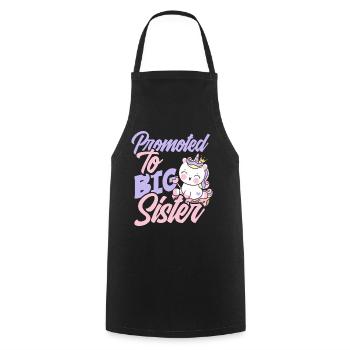 Offspring Girl Sister - Cooking Apron - black - Front - AI Model Male 185 dark (185cm)