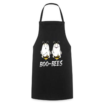 Boo Bee's Ghost Happy Halloween Bee Lover - Cooking Apron - black - Front - AI Model Male 185 dark (185cm)