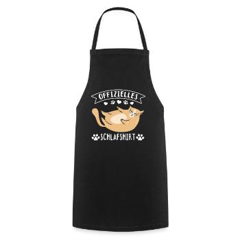 Katzen Schlafshirt Offizielles Schlafshirt Katze - Kochschürze - Schwarz - Vorne - AI Model Male 185 dark (185cm)