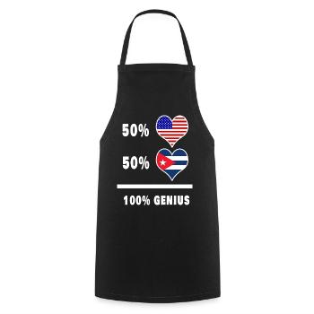 Design de drapeau impressionnant des États-Unis et - Tablier de cuisine - noir - Devant - AI Model Male 185 dark (185cm)