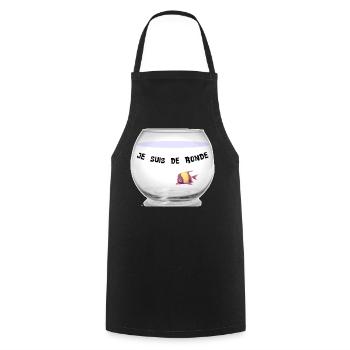 Poisson - Tablier de cuisine - noir - Devant - AI Model Male 185 dark (185cm)