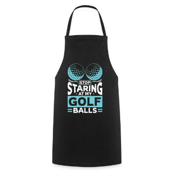 Golf Sport Golfer Golfer Golf course! Golf - Cooking Apron - black - Front - AI Model Male 185 dark (185cm)