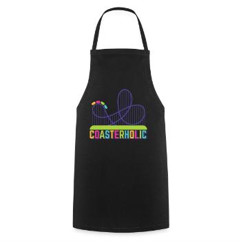 Roller Coaster Amusement Park Kirmes Amusement Park - Cooking Apron - black - Front - AI Model Male 185 dark (185cm)