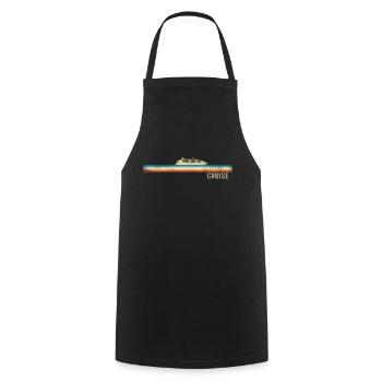 Croisière Vacances Rétro Vintage - Tablier de cuisine - noir - Devant - AI Model Male 185 dark (185cm)