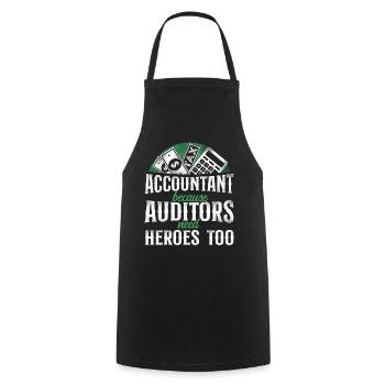 Accountant Bookkeeper Accounting - Cooking Apron - black - Front - AI Model Male 185 dark (185cm)