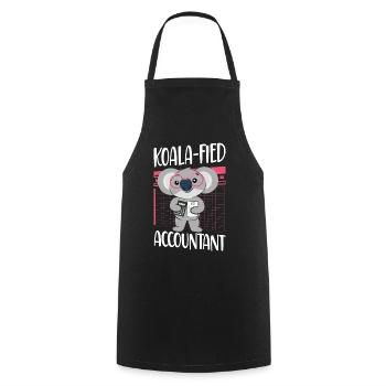 Accountant Bookkeeper Accounting - Cooking Apron - black - Front - AI Model Male 185 dark (185cm)