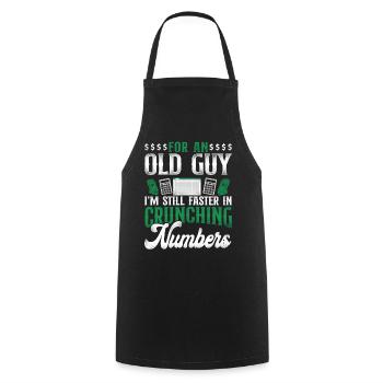 Accountant Bookkeeper Accounting - Cooking Apron - black - Front - AI Model Male 185 dark (185cm)