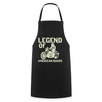 Legend of the American Roads - Cooking Apron - black - Front - AI Model Male 185 dark (185cm)