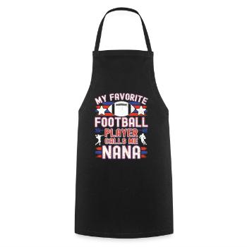 Grand-mère de football américain Joueur de football Grand-mère - Tablier de cuisine - noir - Devant - AI Model Male 185 dark (185cm)