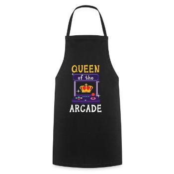 Queen Of The Arcade Games Videospiel Spiele Gamer - Kochschürze - Schwarz - Vorne - AI Model Male 185 dark (185cm)