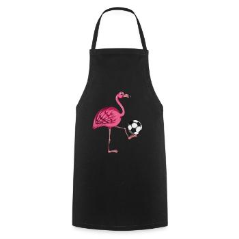 Entraîneur de football Joueur de football Flamingo Football - Tablier de cuisine - noir - Devant - AI Model Male 185 dark (185cm)
