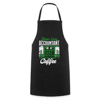 Accountant Bookkeeper Accounting - Cooking Apron - black - Front - AI Model Male 185 dark (185cm)