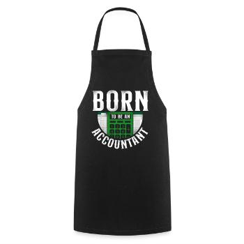 Accountant Bookkeeper Accounting - Cooking Apron - black - Front - AI Model Male 185 dark (185cm)
