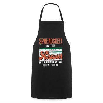 Accountant Bookkeeper Accounting - Cooking Apron - black - Front - AI Model Male 185 dark (185cm)