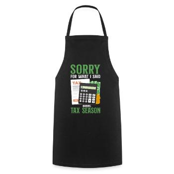 Comptable Comptable Comptable Comptabilité - Tablier de cuisine - noir - Devant - AI Model Male 185 dark (185cm)