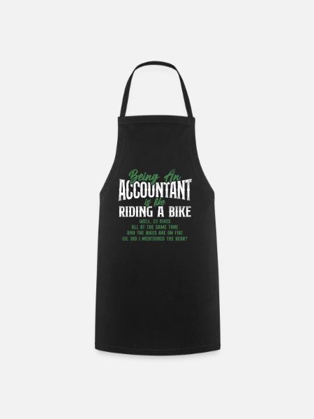 Accountant Bookkeeper Accounting - Cooking Apron - black