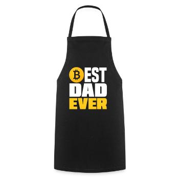 Bitcoin Papa - Tablier de cuisine - noir - Devant - AI Model Male 185 dark (185cm)