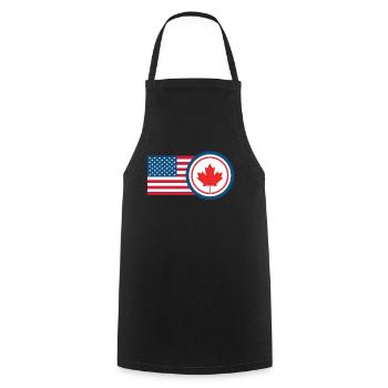 Kanada USA Fahne Herkunft - Kochschürze - Schwarz - Vorne - AI Model Male 185 dark (185cm)