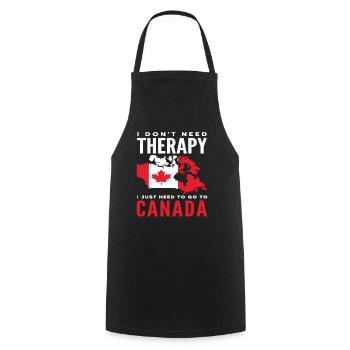 Canada Therapy dit origine canadienne - Tablier de cuisine - noir - Devant - AI Model Male 185 dark (185cm)