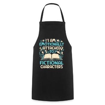 Bücherwurm Leseratte Bücher - Kochschürze - Schwarz - Vorne - AI Model Male 185 dark (185cm)