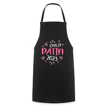 Stolze frischgebackene Patentante Patenkind - Kochschürze - Schwarz - Vorne - AI Model Male 185 dark (185cm)