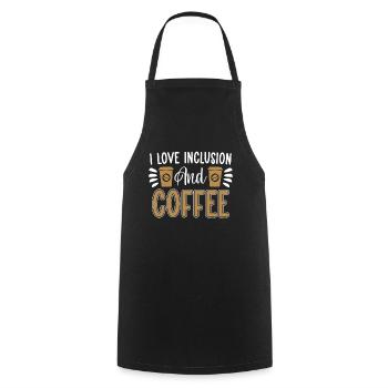 Mental Health I Love Inclusion And Coffee Anxiety - Cooking Apron - black - Front - AI Model Male 185 dark (185cm)