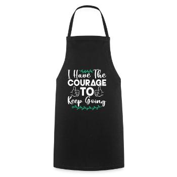 Mental Health Coffee I Have The Courage To Keep - Cooking Apron - black - Front - AI Model Male 185 dark (185cm)