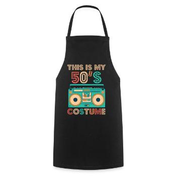 This Is My 50s Costume Shirt 1950s Retro Vintage - Cooking Apron - black - Front - AI Model Male 185 dark (185cm)
