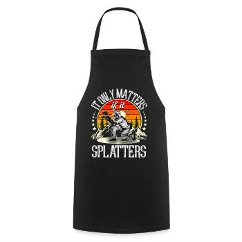 Paintball - Cooking Apron - black - Front - AI Model Male 185 dark (185cm)