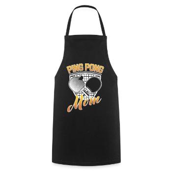 Cool Ping Pong Maman Joueur de Ping Pong Maman - Tablier de cuisine - noir - Devant - AI Model Male 185 dark (185cm)