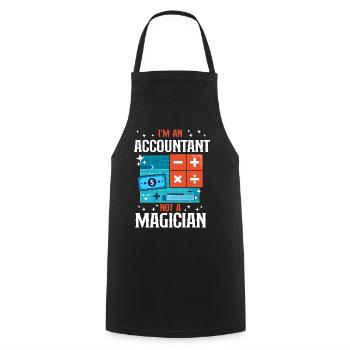Accountant Bookkeeper Accounting - Cooking Apron - black - Front - AI Model Male 185 dark (185cm)