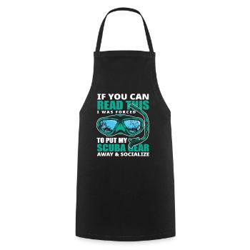 Diver - Cooking Apron - black - Front - AI Model Male 185 dark (185cm)