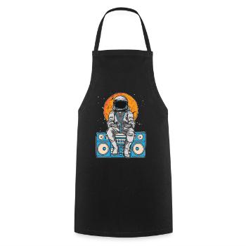 Astronomy Radio Space Music Lover Stars Universe - Cooking Apron - black - Front - AI Model Male 185 dark (185cm)