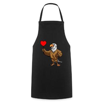 Eagle Bird Balloon Heart Wildlife Kids Child - Cooking Apron - black - Front - AI Model Male 185 dark (185cm)