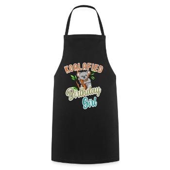 Koalafied Birthday Girls Qualified Pun Cute and Fu - Cooking Apron - black - Front - AI Model Male 185 dark (185cm)