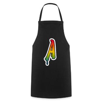 Letter A Graffiti Lettering Alphabet Monogram Init - Cooking Apron - black - Front - AI Model Male 185 dark (185cm)