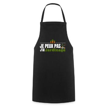 Je peux pas j ai jardinage - Tablier de cuisine - noir - Devant - AI Model Male 185 dark (185cm)