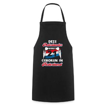 21 Birthday Dutch Holland 21 years Say - Cooking Apron - black - Front - AI Model Male 185 dark (185cm)