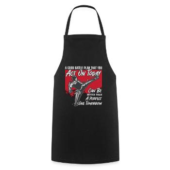 TaekwondoA Bon Combat Fighter Combat Sport Karaté - Tablier de cuisine - noir - Devant - AI Model Male 185 dark (185cm)