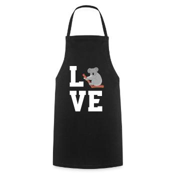 Dear Koala - Cooking Apron - black - Front - AI Model Male 185 dark (185cm)