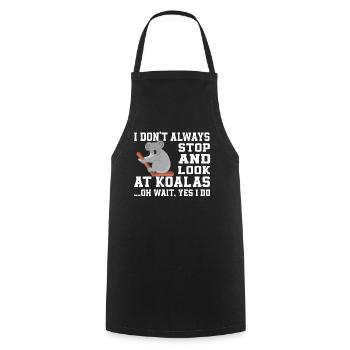 Funny Koala Bear - Cooking Apron - black - Front - AI Model Male 185 dark (185cm)